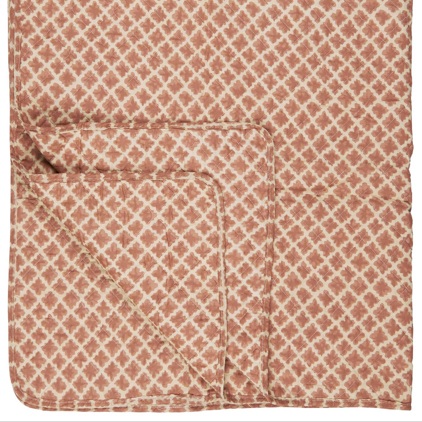 Rusty Pink Block Print Quilt