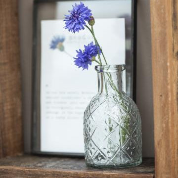 Harlequin Glass Bud Vase