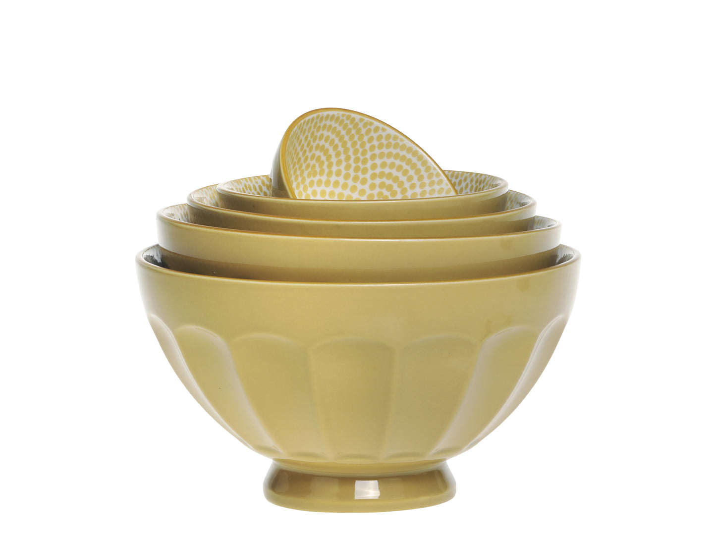 Ares Stacking Bowls in Mustard