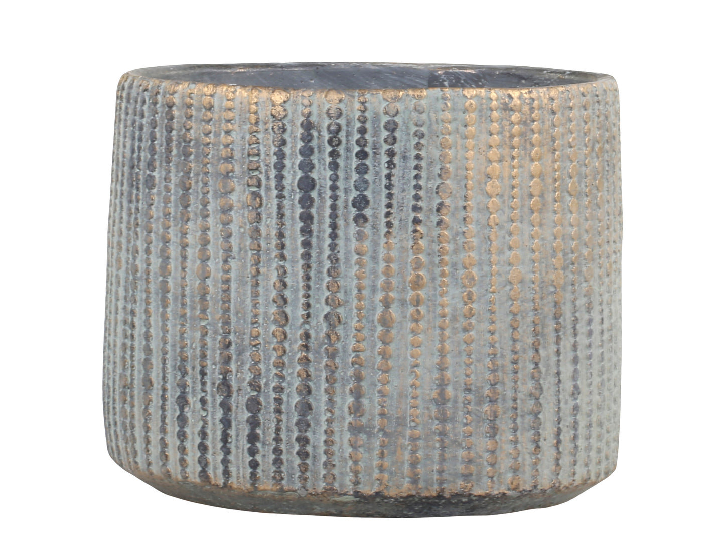 Green and Gold Plant Pot