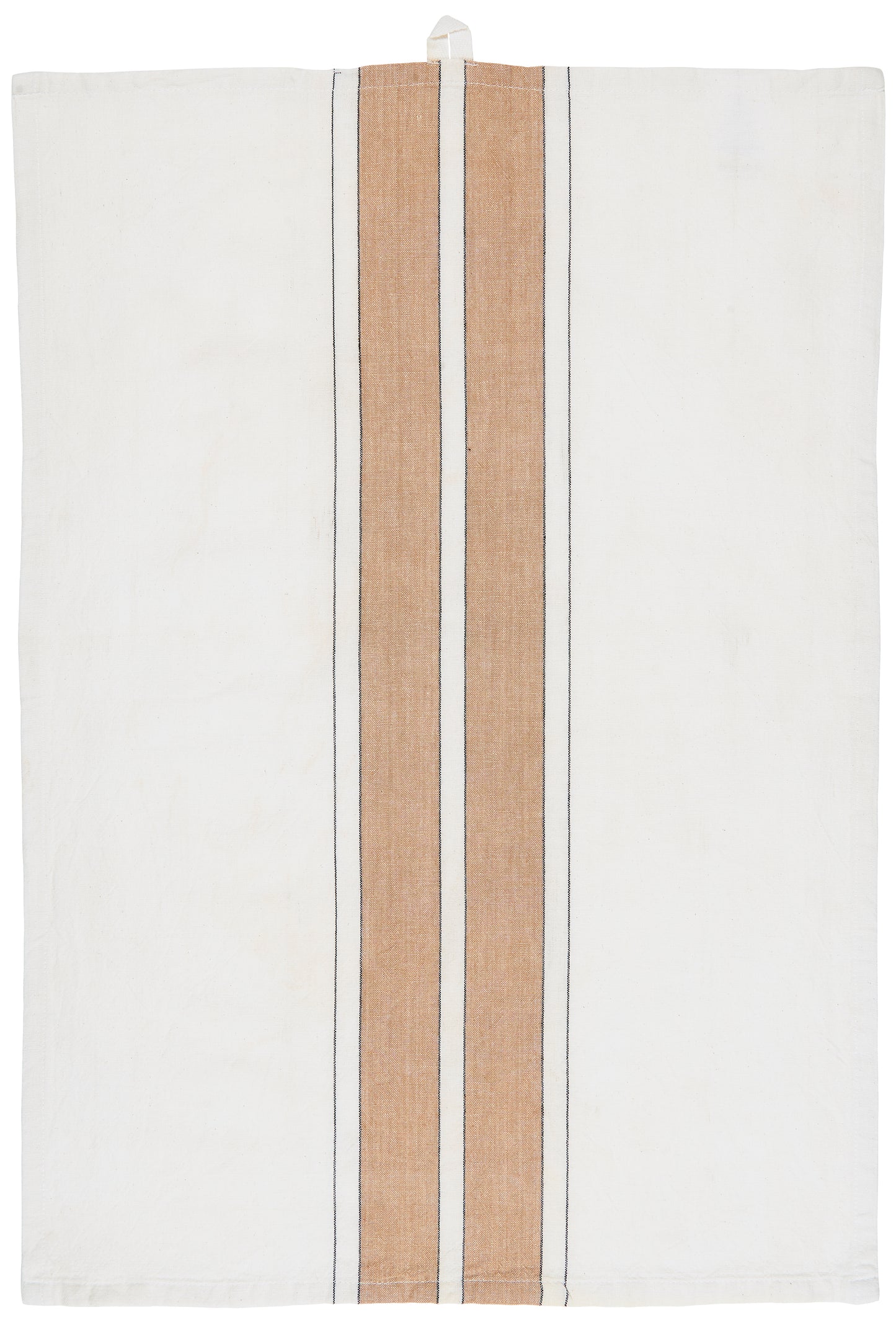 Striped Tea Towel in Cream, Beige and Black