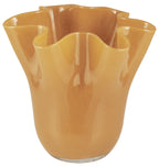 Mustard Yellow Wave Edge Vase