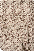 Brown Leaf Print Quilt