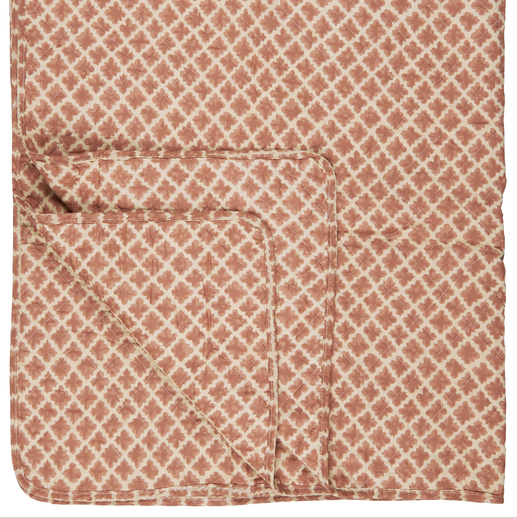 Rusty Pink Block Print Quilt