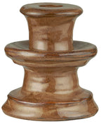 Milan Stoneware Candlesticks in Deep Brown