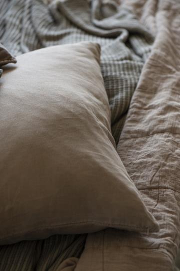 Linen Cushion in Burnt Rose