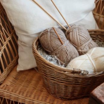 Wicker Basket with Movable Handles