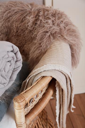 Tibetan Lambskin in Dusty Pink