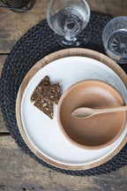 Round Jute Placemat in Black