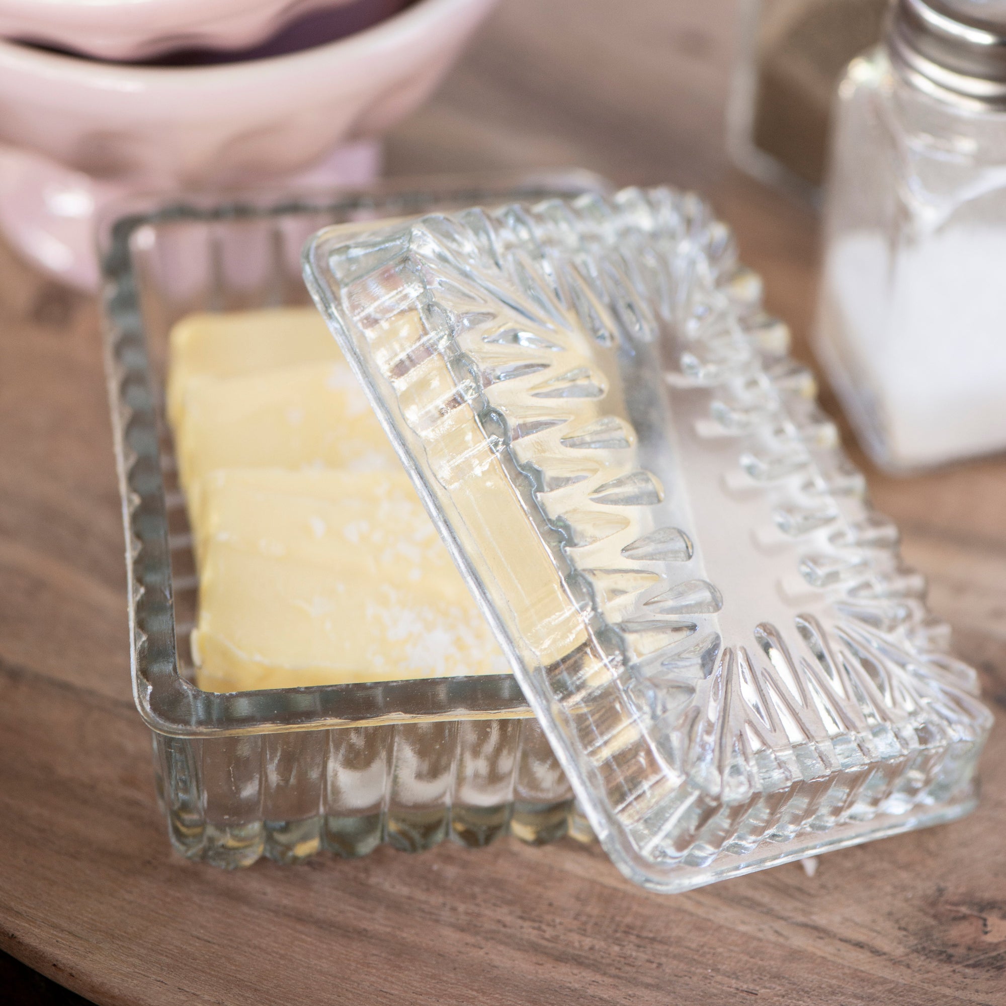 Small Glass Butter Dish