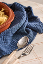 Double-woven Napkin in Navy Blue