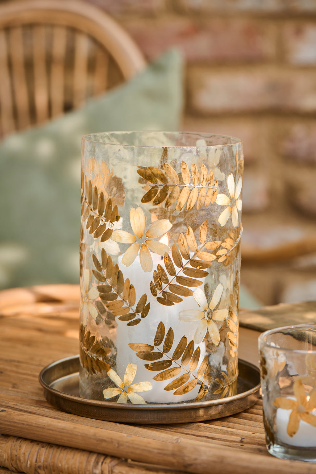 Pressed Flower Candle Cover