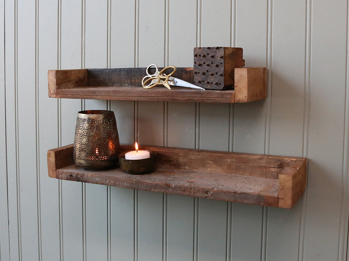 Rustic High-sided Shelf