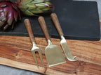 Cheese Knife Trio in Gold