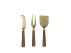 Cheese Knife Trio in Gold