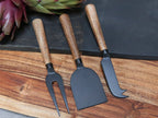 Cheese Knife Trio in Black