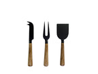 Cheese Knife Trio in Black