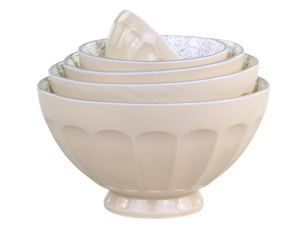 Ares Stacking Bowls in Dusty Latte