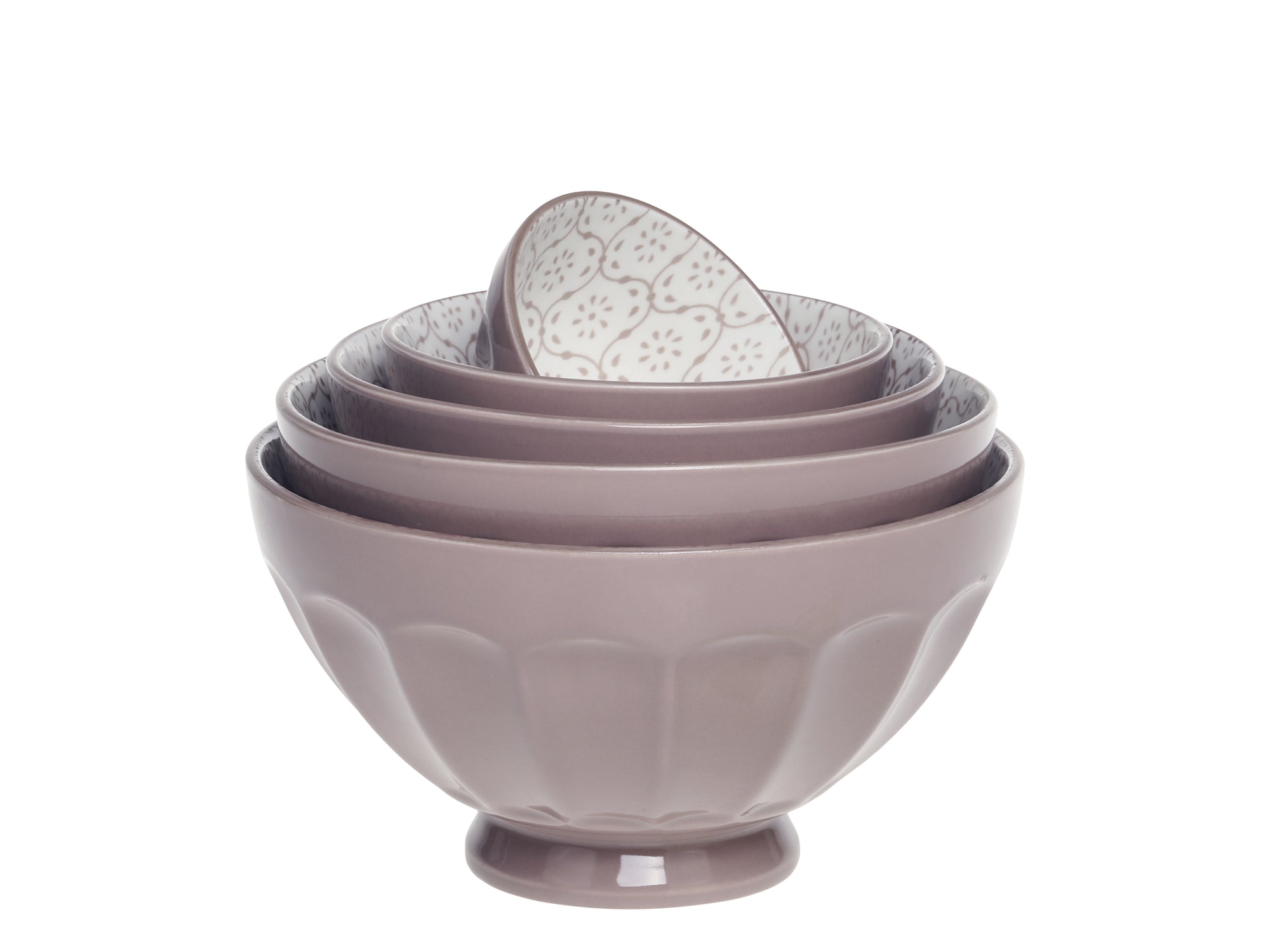 Ares Stacking Bowls in Dusty Mauve