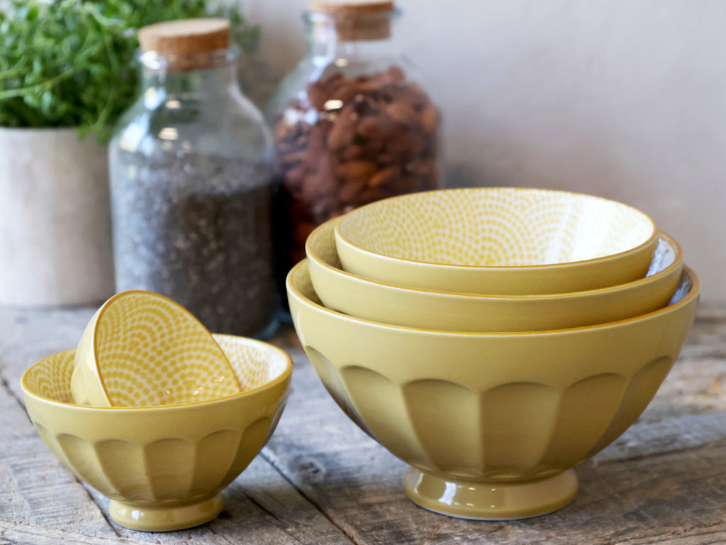 Ares Stacking Bowls in Mustard