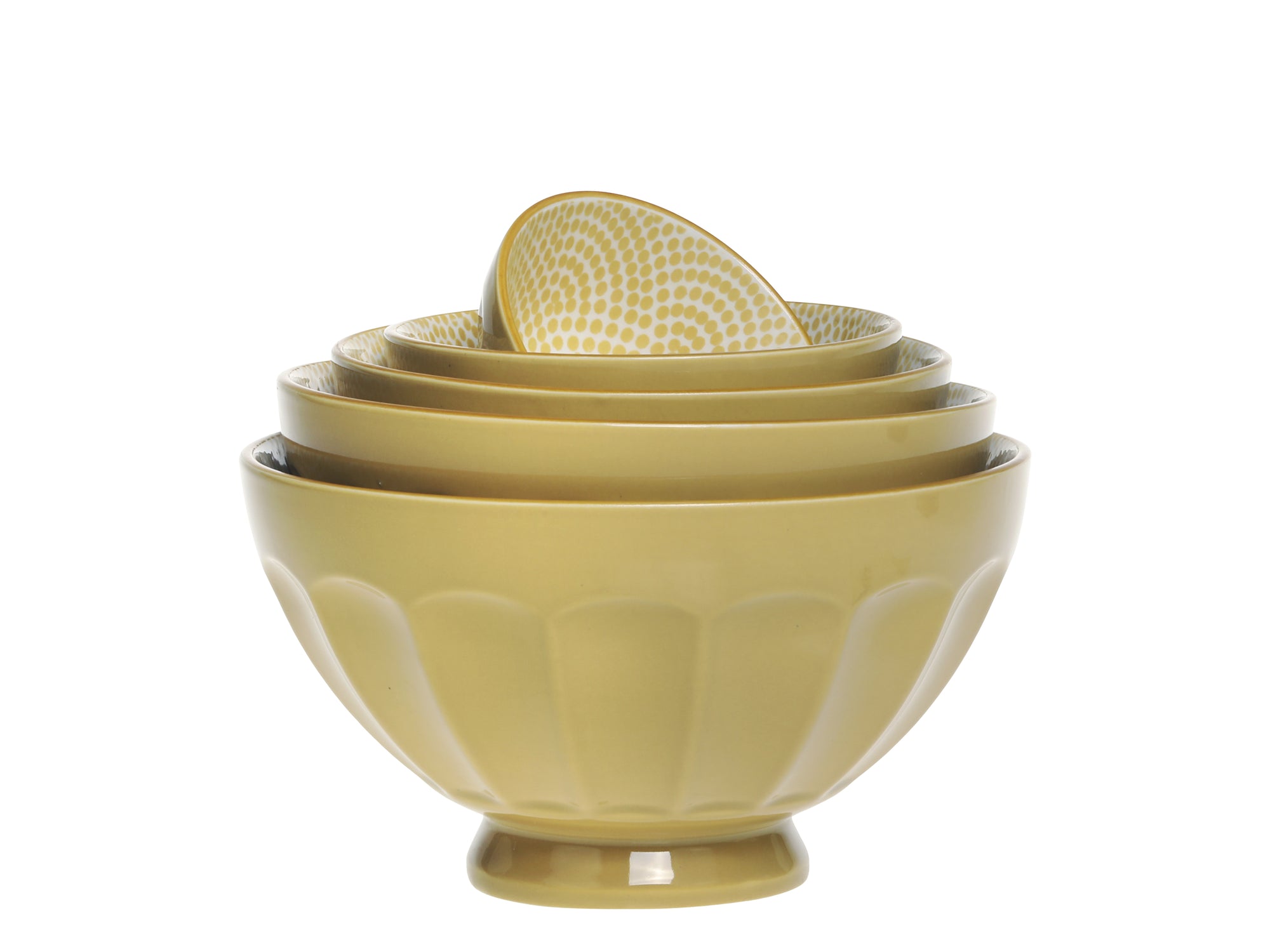 Ares Stacking Bowls in Mustard