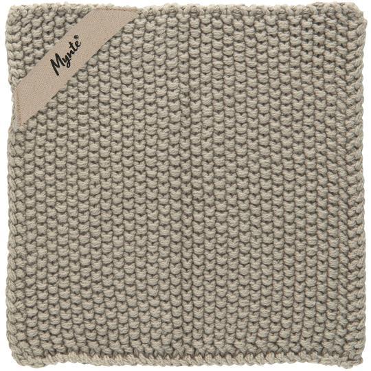 Knitted Pot Holder in Sand