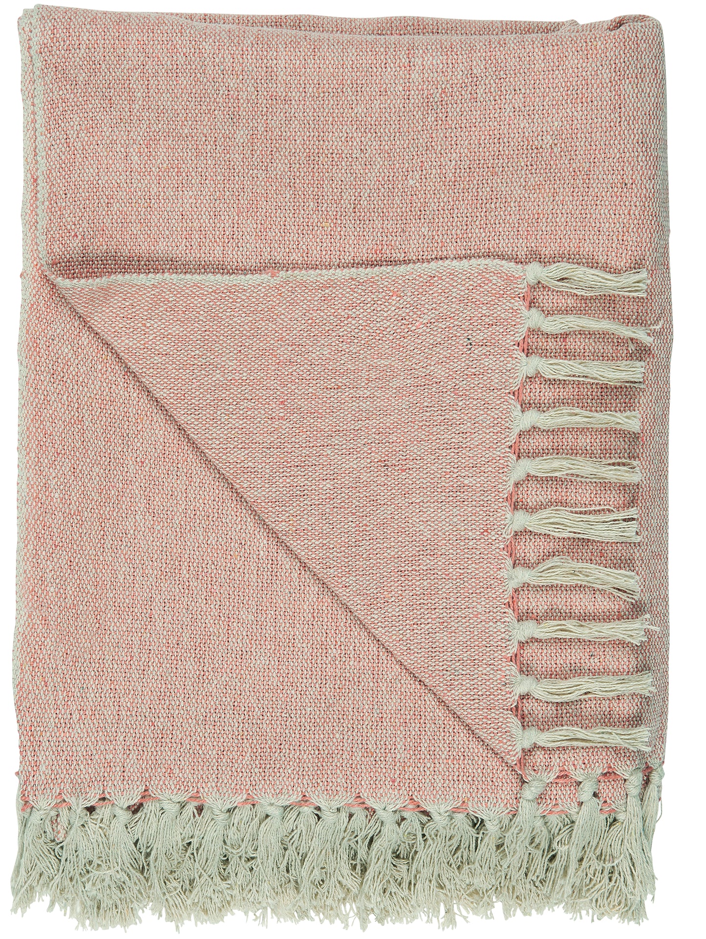 Cotton Throw in Soft Pink