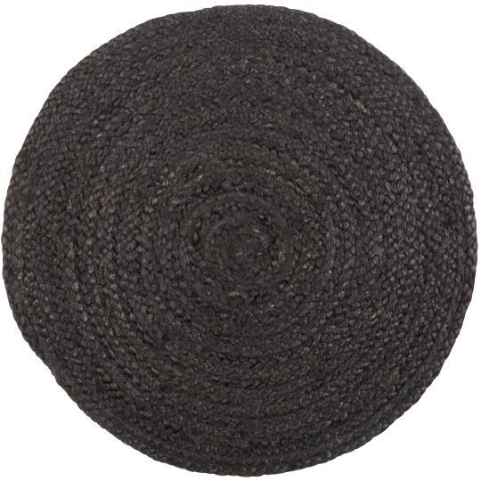 Round Jute Placemat in Black