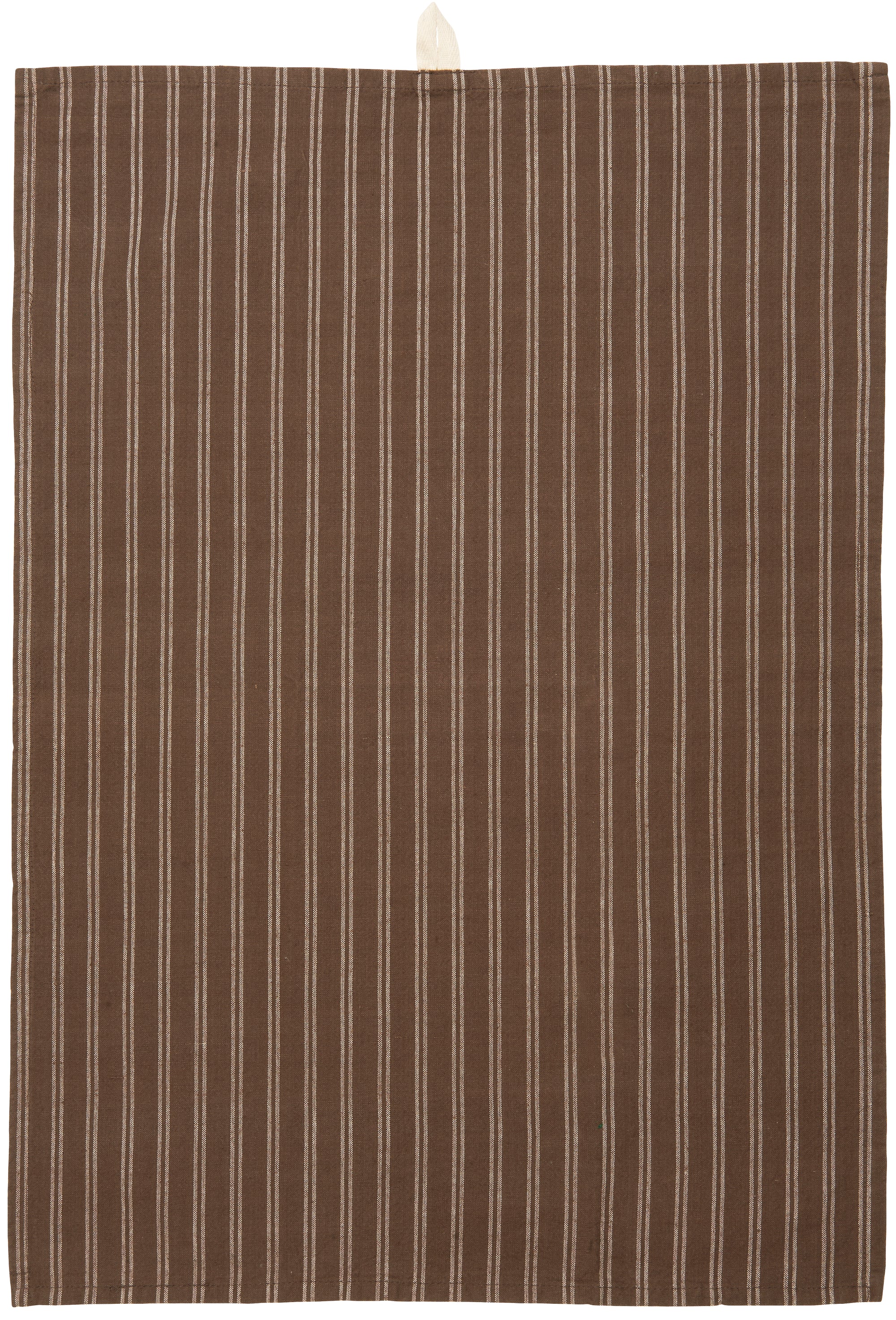 Striped Tea Towel in Dark Brown
