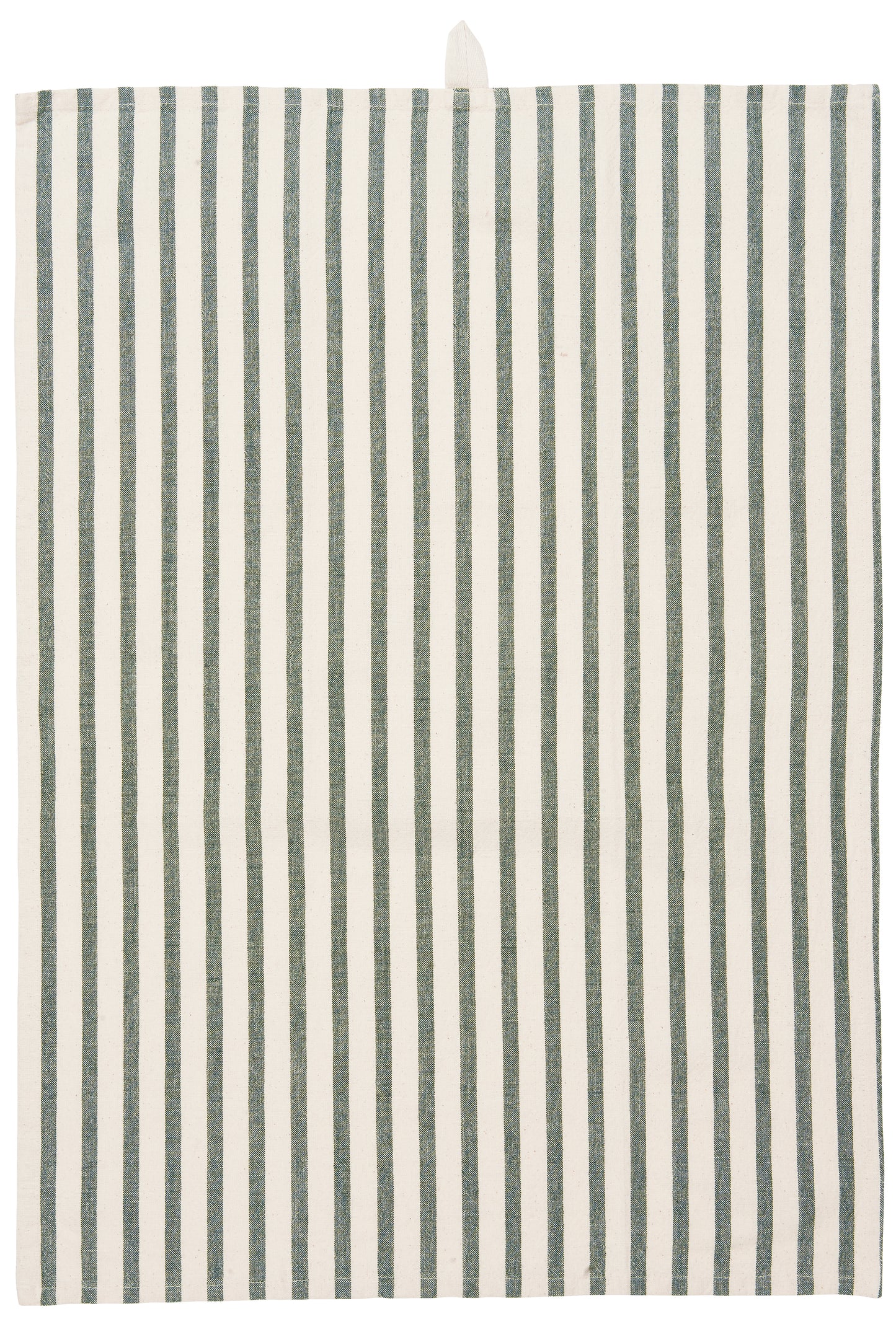 Striped Tea Towel in Cream Dark Green