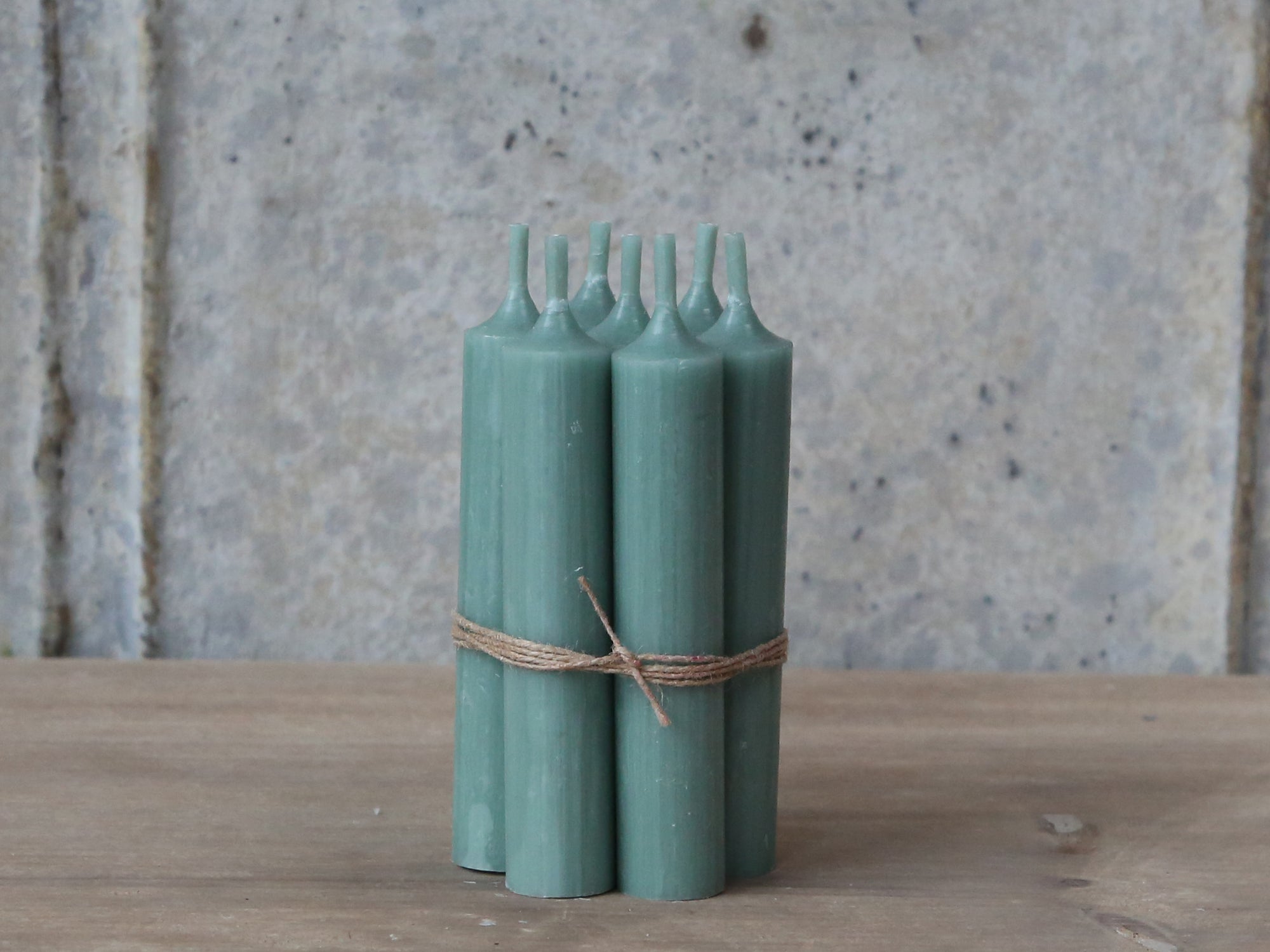 Short Dinner Candle - Green