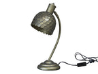 Scalloped Desk Lamp in Antique Brass