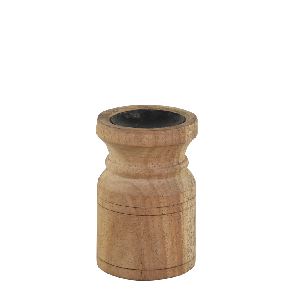 Chunky Wooden Candlestick - Large