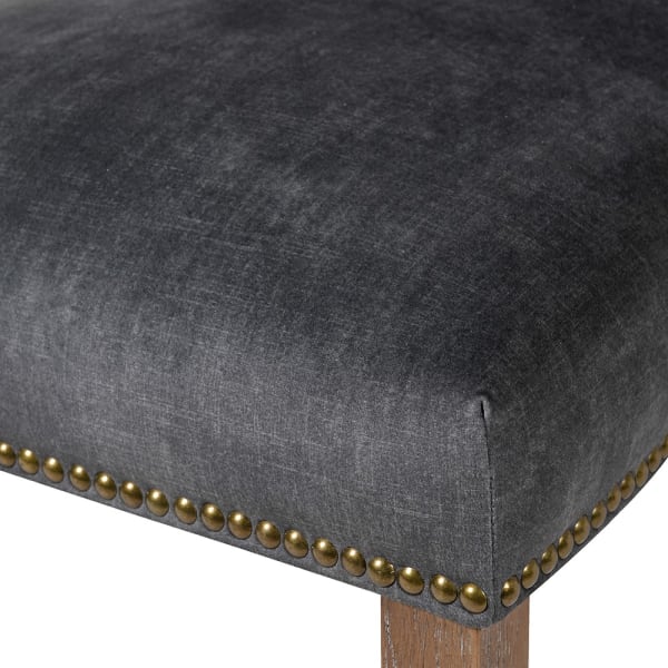 Velvet Dining Chair in Charcoal Grey