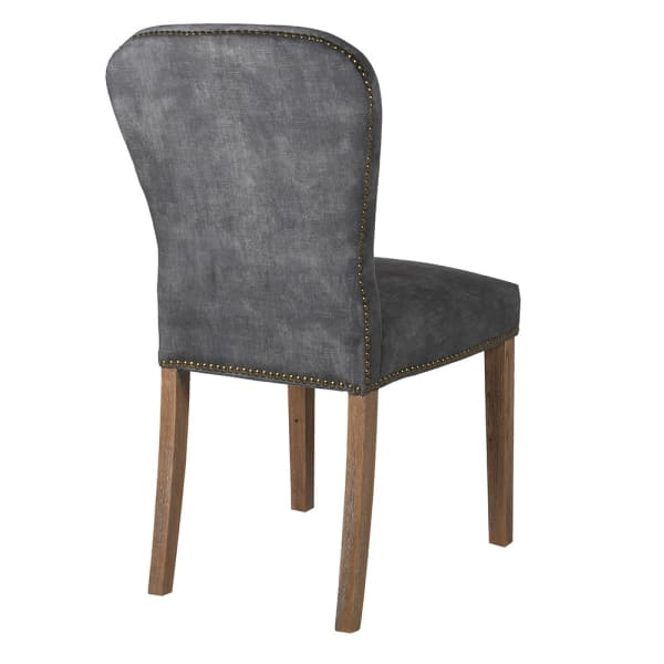 Velvet Dining Chair in Charcoal Grey