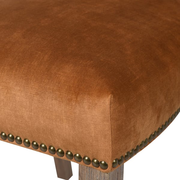 Velvet Dining Chair in Golden Ochre