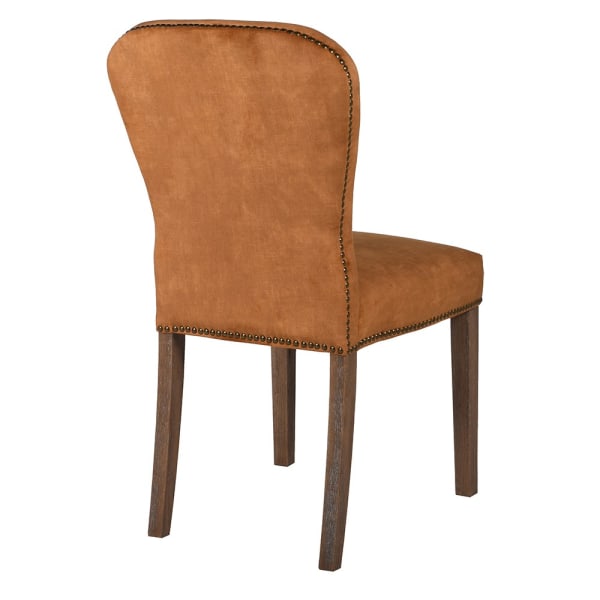 Velvet Dining Chair in Golden Ochre