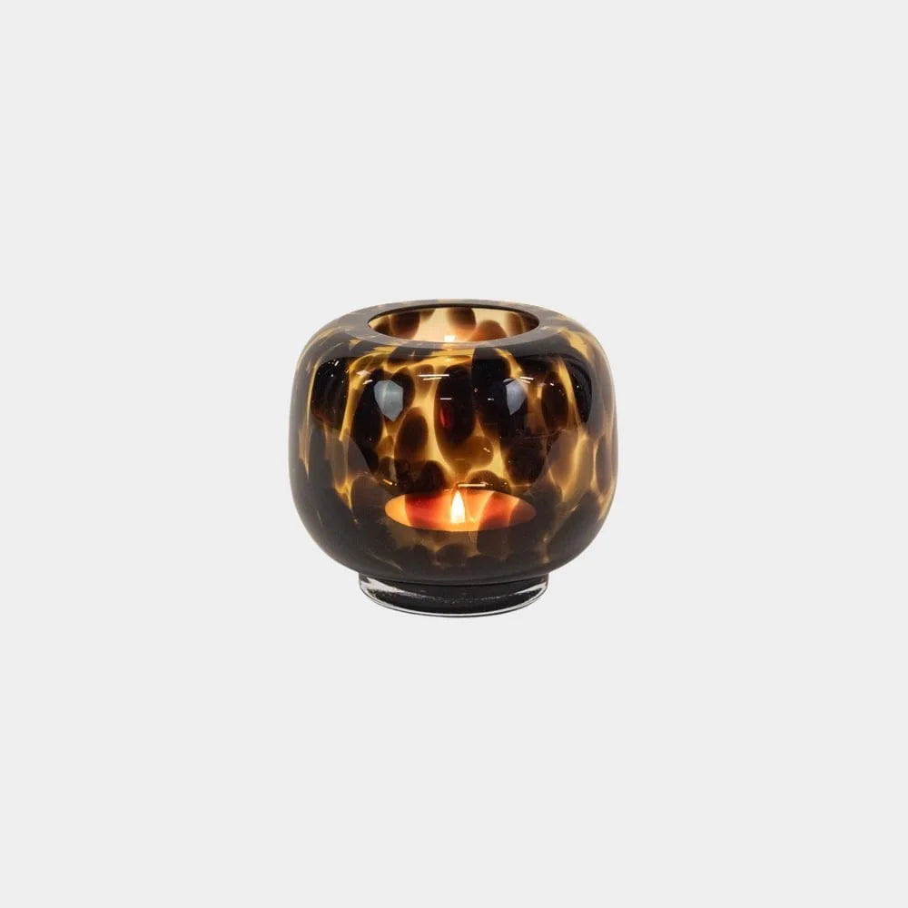 Mottled Glass Tea Light Holder