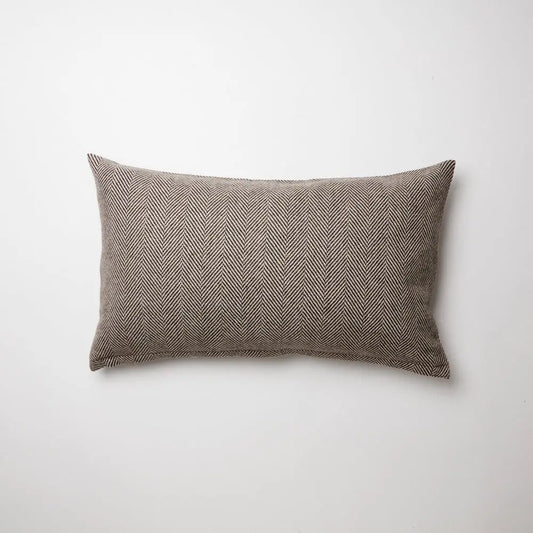 Herringbone Cushion in Dark Brown