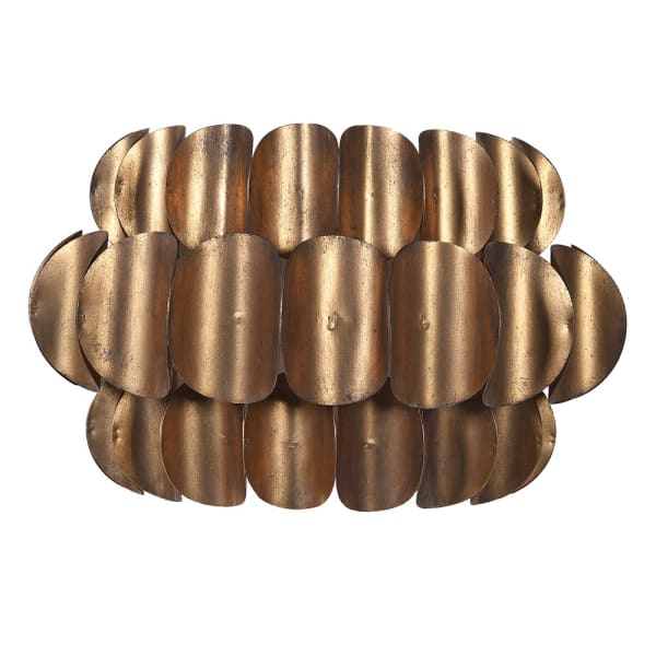 Curved Gold Disk Wall Light