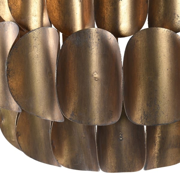 Curved Gold Disk Wall Light