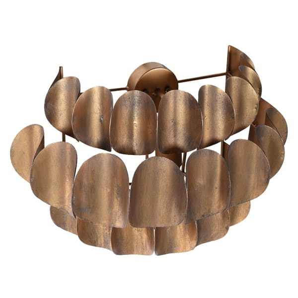 Curved Gold Disk Wall Light