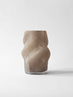 Fano Swirl Vase in Taupe
