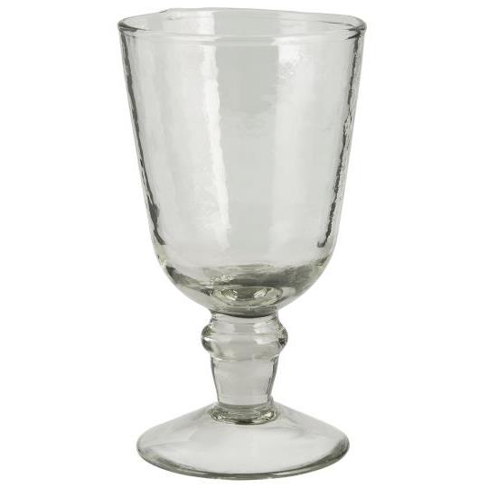 hand-blown goblet wine glass on a white background