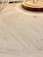 White Parquet Console Table