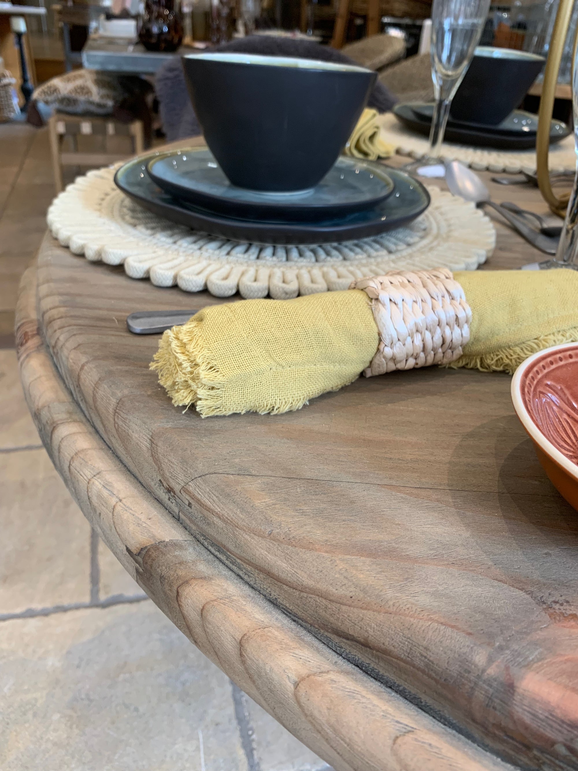 Reclaimed Pine Round Table - Ex Display
